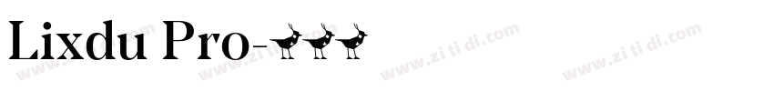 Lixdu Pro字体转换